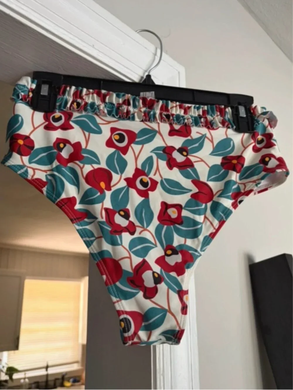 Floral Ruffle Bikini Set Size Medium